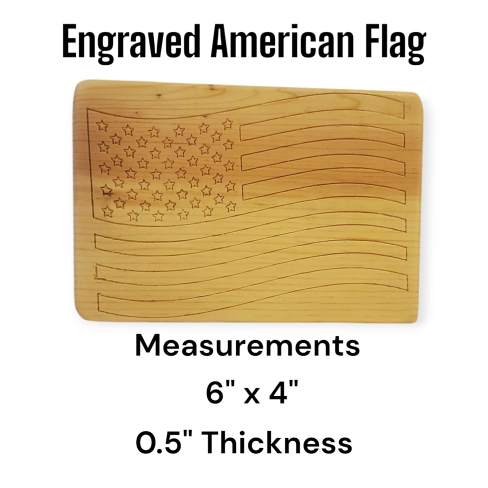 Engraved American Flag